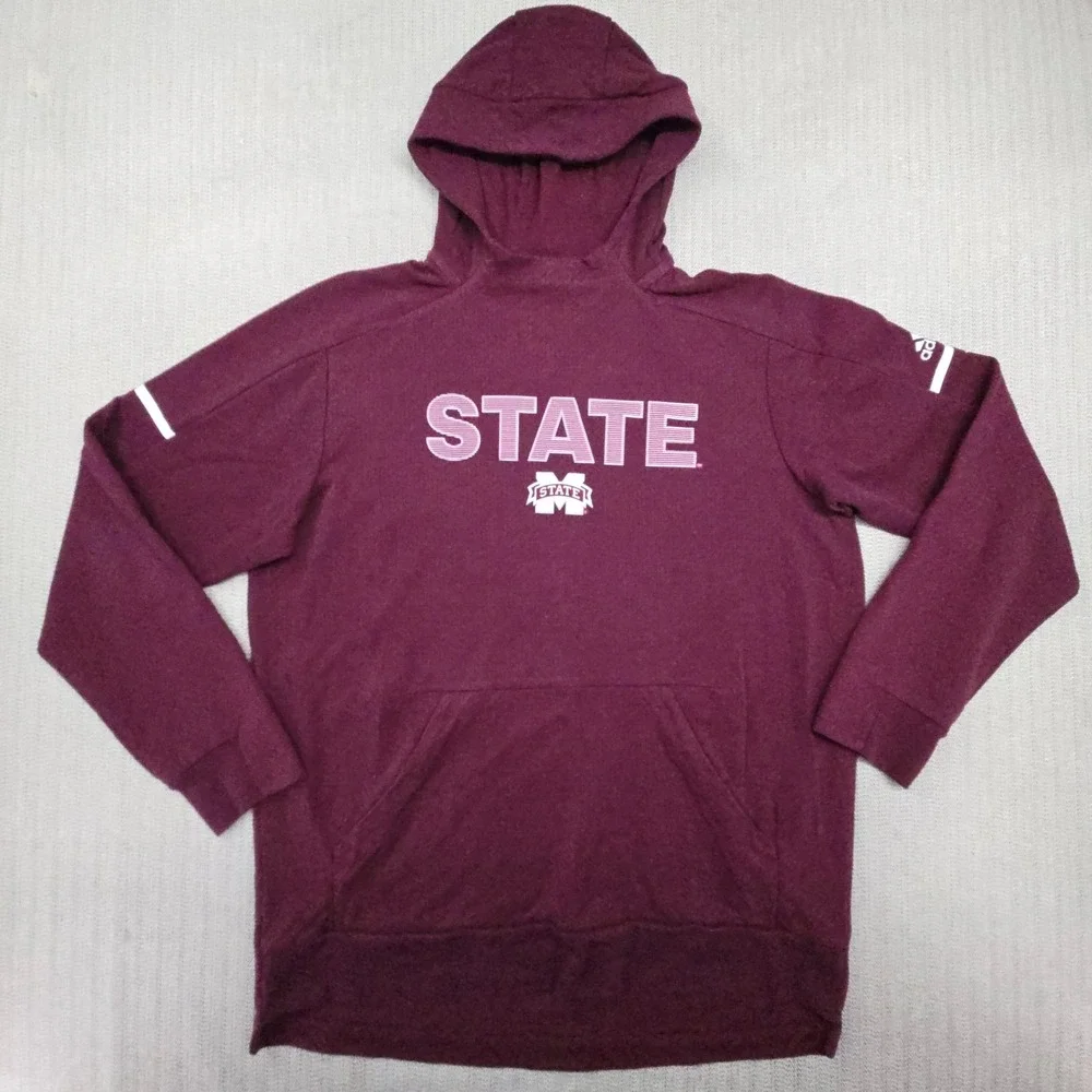Adidas Mississippi State Bulldogs Hoodie Mens XL Fleece SEC Football Pullover